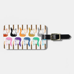 Elektrische gitaarkunst Pop Bagagelabel