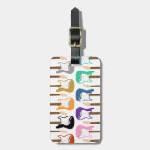 Elektrische gitaarkunst Pop Bagagelabel (Voorkant verticaal)