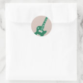 Elektrische gitaarkunst Pop Ronde Sticker (Tas)