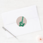 Elektrische gitaarkunst Pop Ronde Sticker (Envelop)