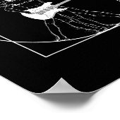 Elektrische gitaarmusicus gift Da Vinci Drawing Poster (Hoek)