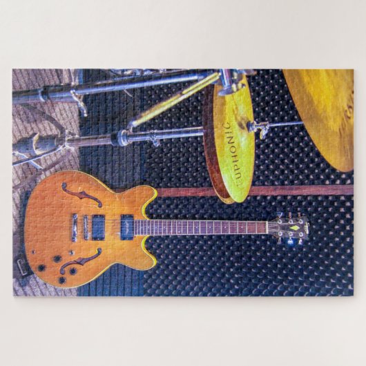 elektrische gitaarpuzzel legpuzzel (Horizontaal)