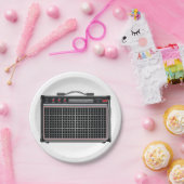 Elektrische gitaarversterker papieren bordje (Feest)