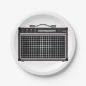 Elektrische gitaarversterker papieren bordje (Voorkant)