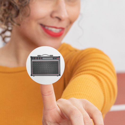 Elektrische gitaarversterker ronde sticker