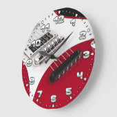 Elektrische gitaarwandklok grote klok (Hoek)