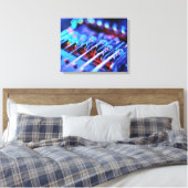 Elektrische gitarbrug canvas afdruk (Insitu (Slaapkamer))