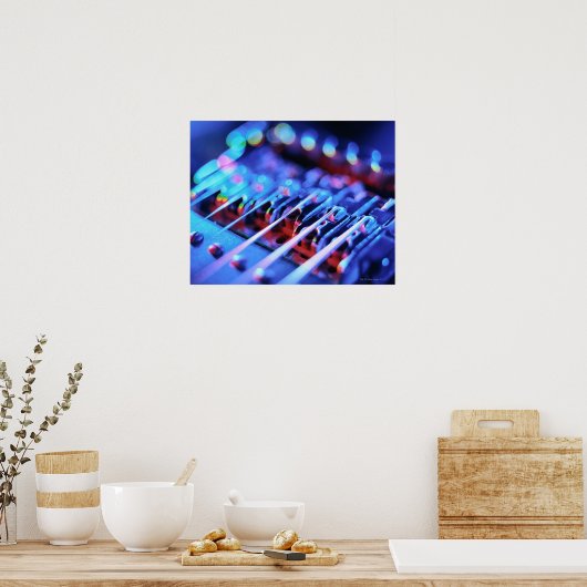 Elektrische gitarbrug poster (Keuken)