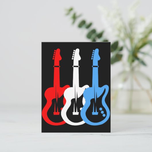 elektrische gitaren briefkaart (Staand voorkant)