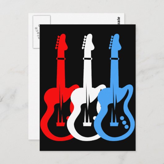 elektrische gitaren briefkaart (Voorkant / Achterkant)