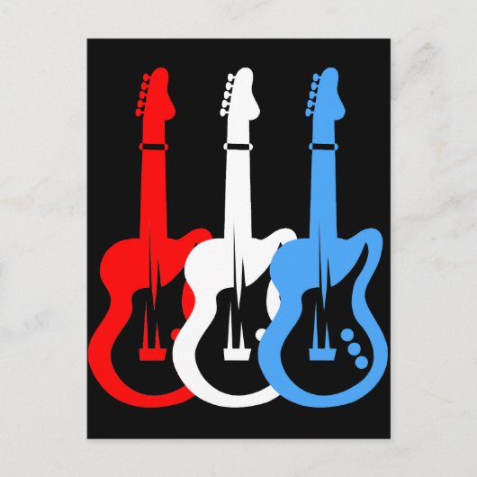 elektrische gitaren briefkaart (Voorkant)