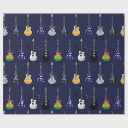 Elektrische gitaren cadeaupapier (Vlak)