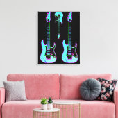 Elektrische gitaren canvas afdruk (Insitu (Woonkamer))