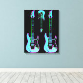 Elektrische gitaren canvas afdruk (Insitu (Houten vloer))