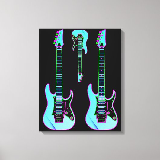 Elektrische gitaren canvas afdruk (Voorkant)