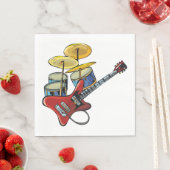 Elektrische gitaren en trommels servet (Insitu)