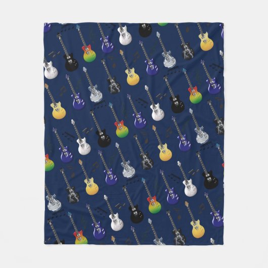 Elektrische gitaren fleece deken (Voorkant)