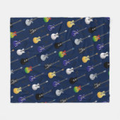 Elektrische gitaren fleece deken (Voorkant (Horizontaal))