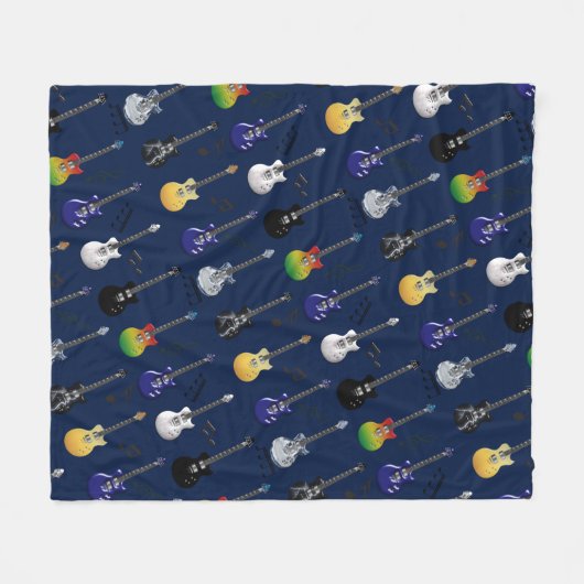 Elektrische gitaren fleece deken (Voorkant (Horizontaal))