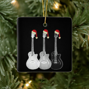 Elektrische gitaren Funny Cool Festive Monochrome  Keramisch Ornament