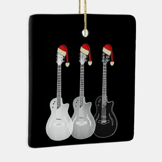 Elektrische gitaren Funny Cool zwart-wit Keramisch Ornament (Rechts)