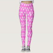 Elektrische Gitaren Grafiek in Wit Leggings (Voorkant)