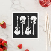 Elektrische Gitaren Grafiek in Wit Servet (Insitu)