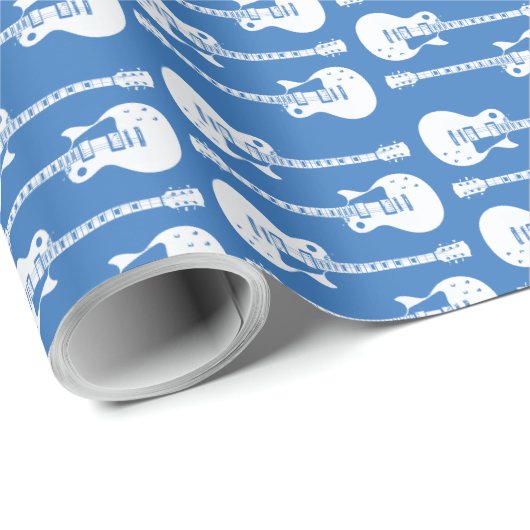 Elektrische gitaren Grafisch in het wit Cadeaupapier (Rol Hoek)