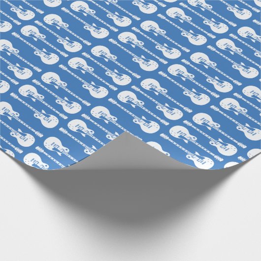 Elektrische gitaren Grafisch in het wit Cadeaupapier (Hoek)