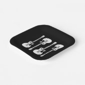 Elektrische gitaren Grafisch in het wit Papieren Bordje (Gebogen)