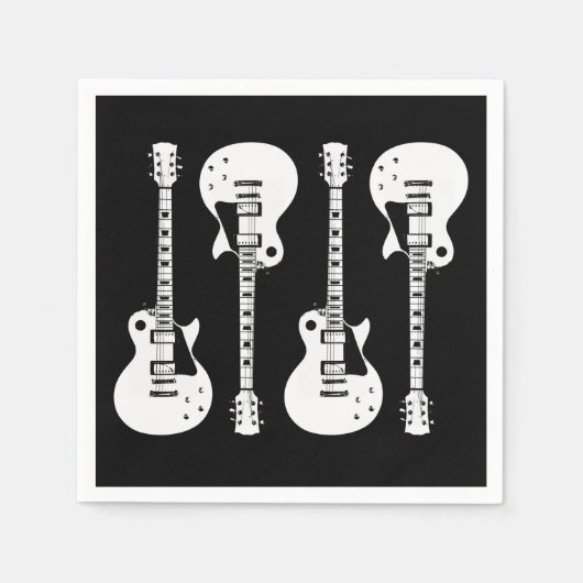 Elektrische gitaren Grafisch in het wit Servet (Voorkant)