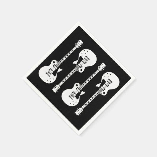 Elektrische gitaren Grafisch in het wit Servet (Hoek)