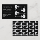 Elektrische gitaren Grafisch in het wit Visitekaartje (Voorkant / Achterkant)