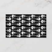 Elektrische gitaren Grafisch in het wit Visitekaartje (Achterkant)