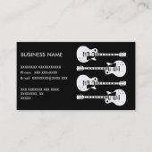 Elektrische gitaren Grafisch in het wit Visitekaartje (Voorkant)