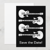 Elektrische Gitaren Grafisch in Wit Save The Date (Voorkant / Achterkant)