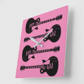 Elektrische gitaren Grafisch in zwart Vierkante Klok (Hoek)