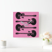 Elektrische gitaren Grafisch in zwart Vierkante Klok (Huis)