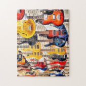 Elektrische gitaren Jigzaag Puzzle Legpuzzel (Verticaal)