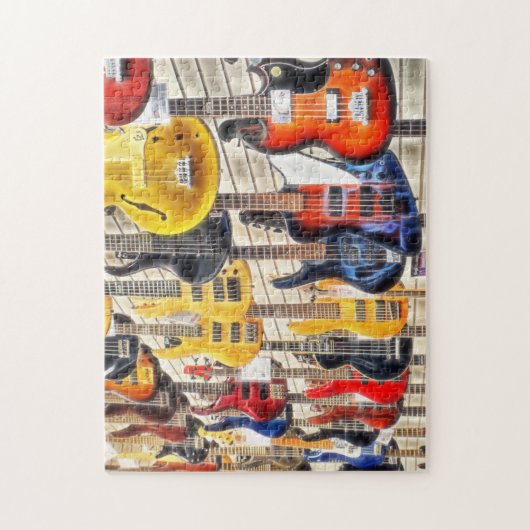 Elektrische gitaren Jigzaag Puzzle Legpuzzel (Verticaal)
