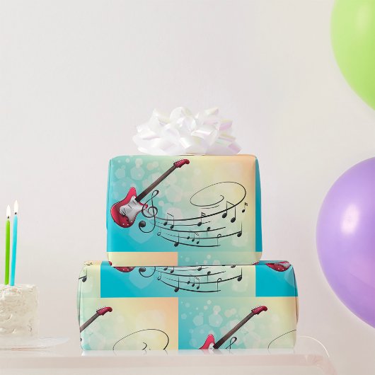 Elektrische gitaren Muzieknoten Cadeaupapier