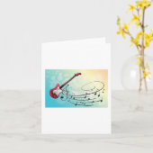 Elektrische gitaren Muzieknoten Kaart (Gele Bloem)