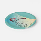 Elektrische gitaren Muzieknoten Papieren Bordje (Gekanteld)