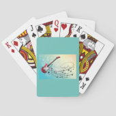 Elektrische gitaren Muzieknoten Pokerkaarten (Achterkant)