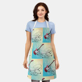 Elektrische gitaren Muzieknoten Schort (Gedragen)