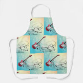 Elektrische gitaren Muzieknoten Schort (Voorkant)