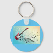 Elektrische gitaren Muzieknoten Sleutelhanger (Achterkant)