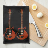 Elektrische gitaren op zwarte handdoek (Quarter Fold)