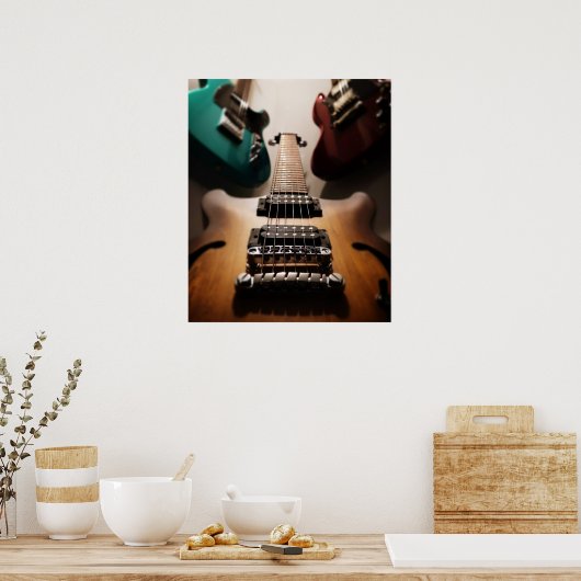 Elektrische gitaren poster (Keuken)