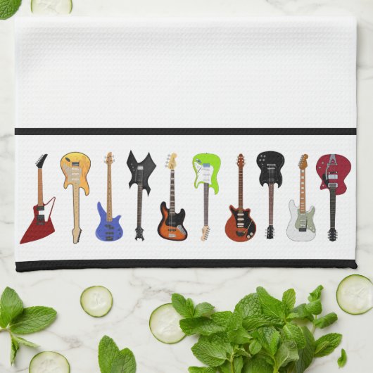 Elektrische gitaren theedoek (Gevouwen)